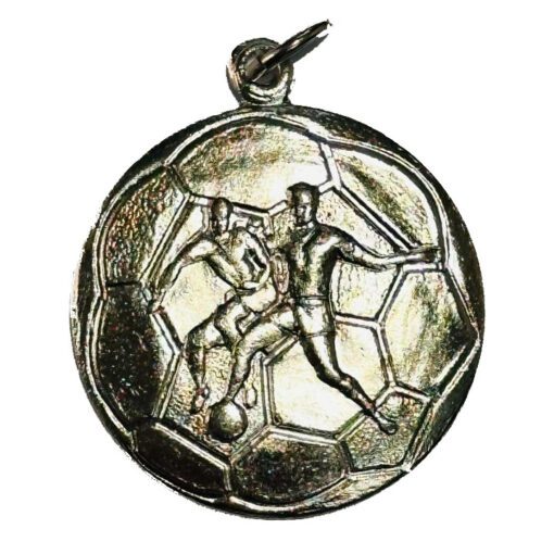 Medalla Deportivas Fútbol Jugadores Plateada