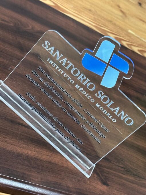 Premio Acrilico 3 mm grosor con Base Acrilica