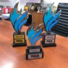 Premios Personalizados Forma METAL o ACRILICA con base grande