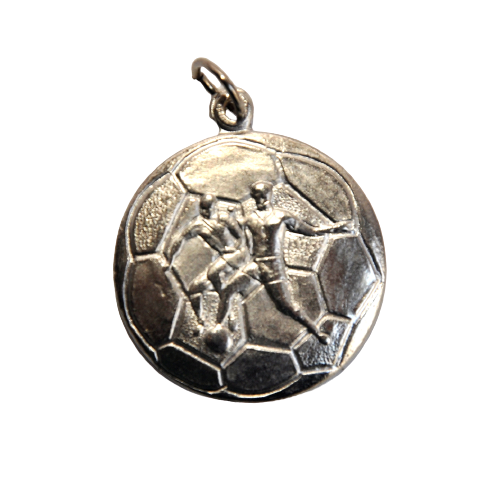Medalla Deportivas Fútbol Jugadores Plateada